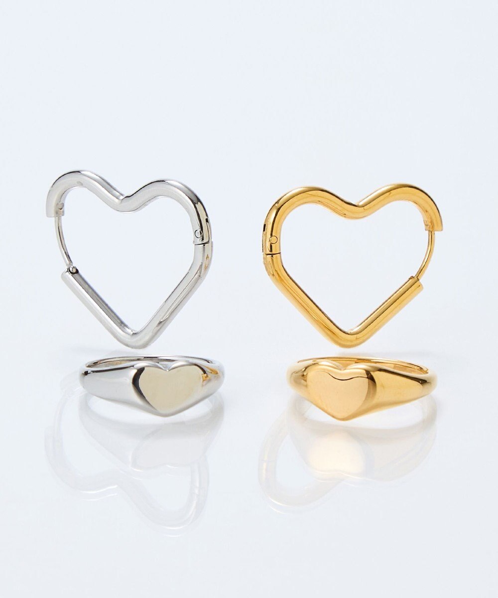 Phoebe 【金属アレルギー対応】メタルラヴィリング　シルバー/ステンレス/ハート 