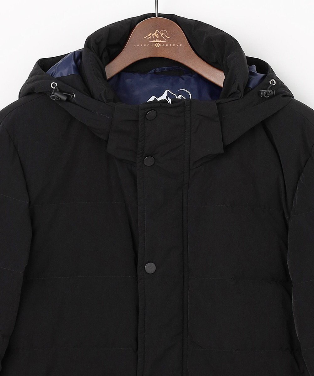 JOSEPH ABBOUD MOUNTAIN 【ダウン/ECO撥水/フード取り外し可】ポリエステルナイロンピーチキルトダウンブルゾン 