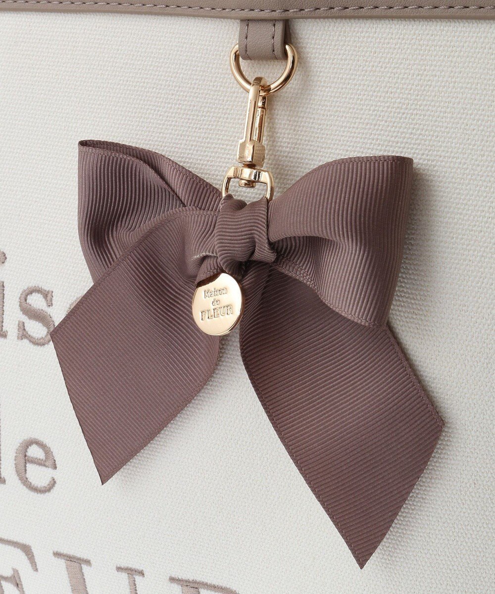 Maison de FLEUR EC限定ロゴ刺繍キャンバストートバッグ 