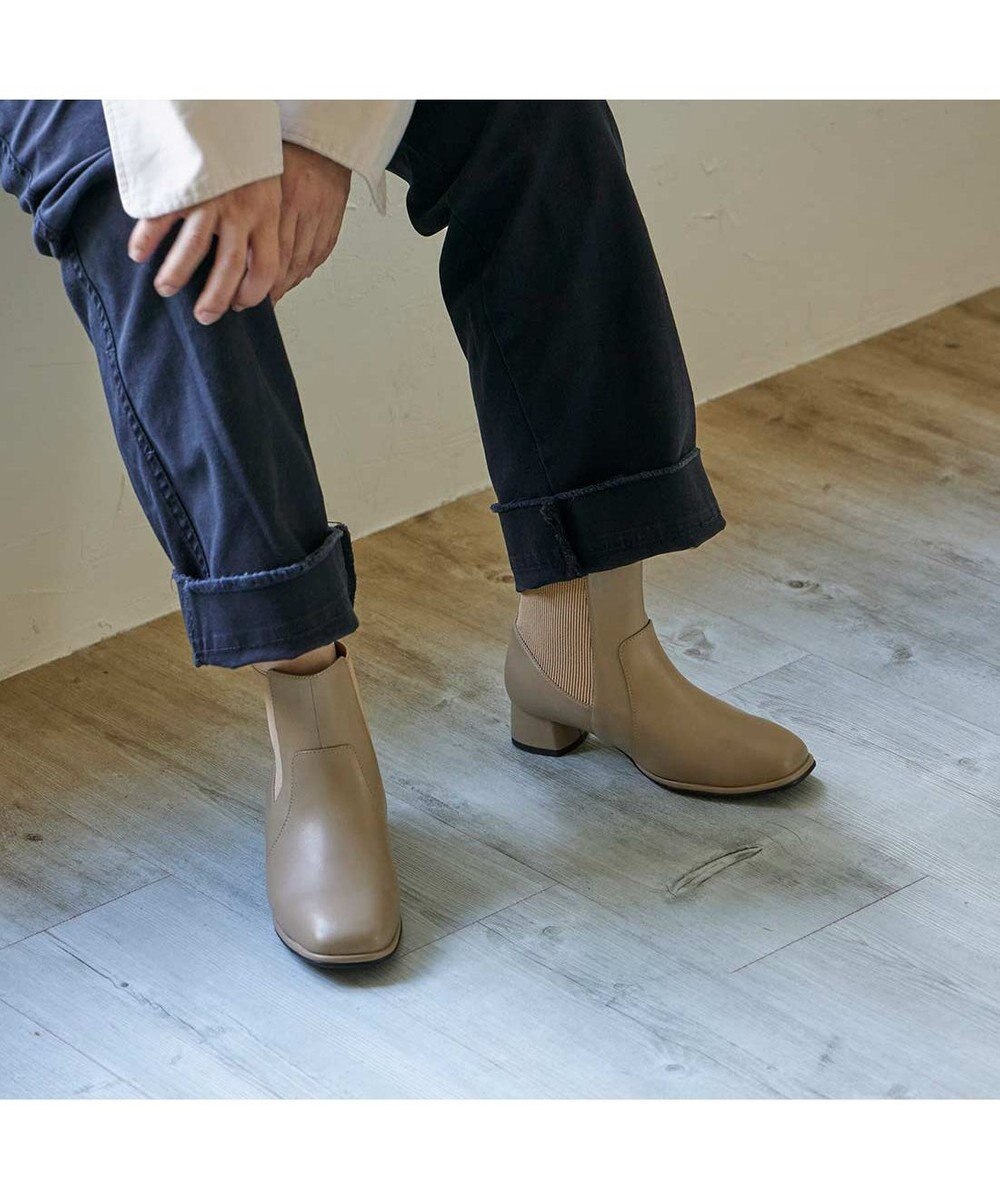 ing <ing>【WEB限定】【サスティナブルシリーズ】サイドゴアショートブーツ 