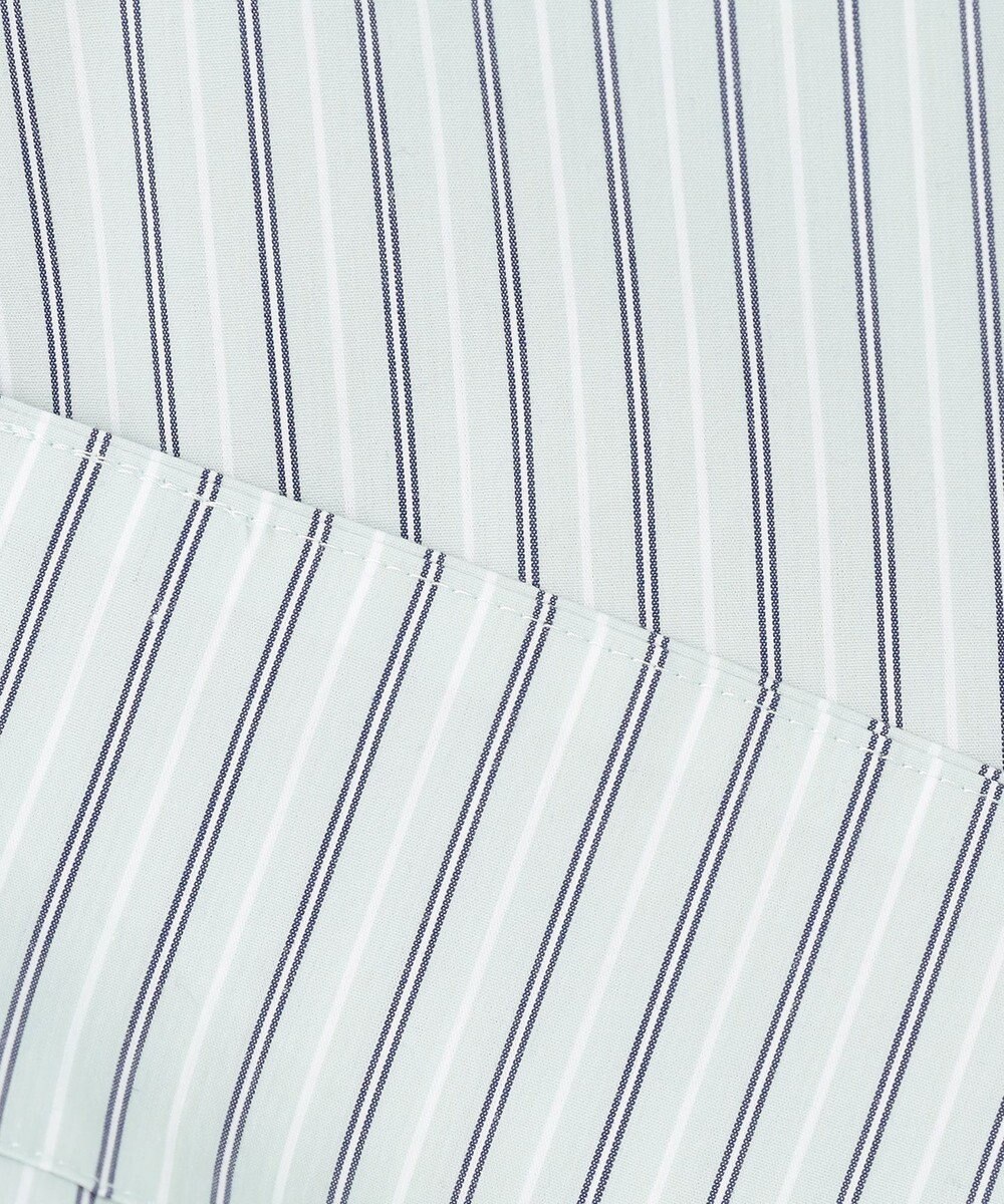 J.PRESS LADIES 【洗える】BEZ VEGA ストライプ フリルネック ブラウス 