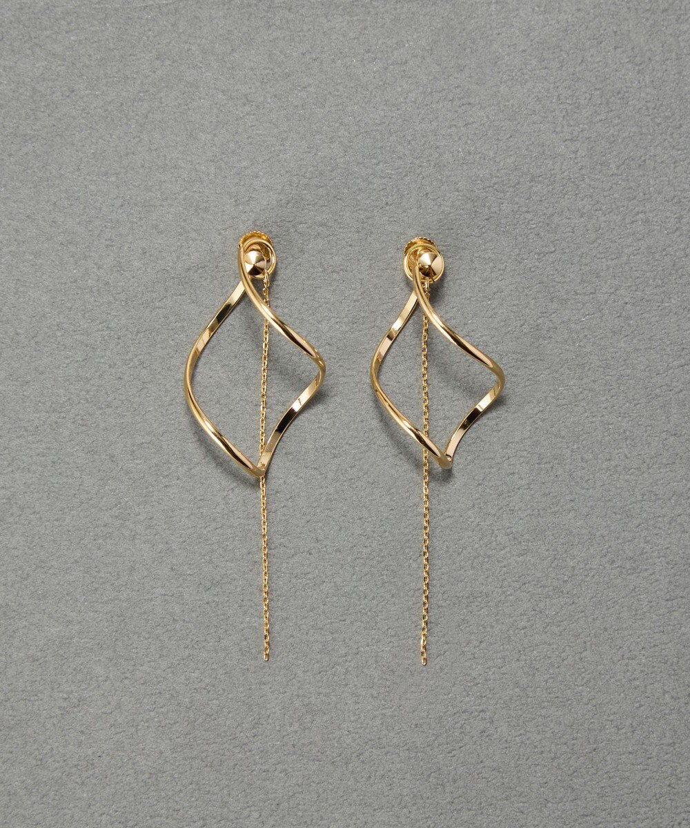 Phoebe 2wayグレースツイストラインイヤリング　ゴールド 