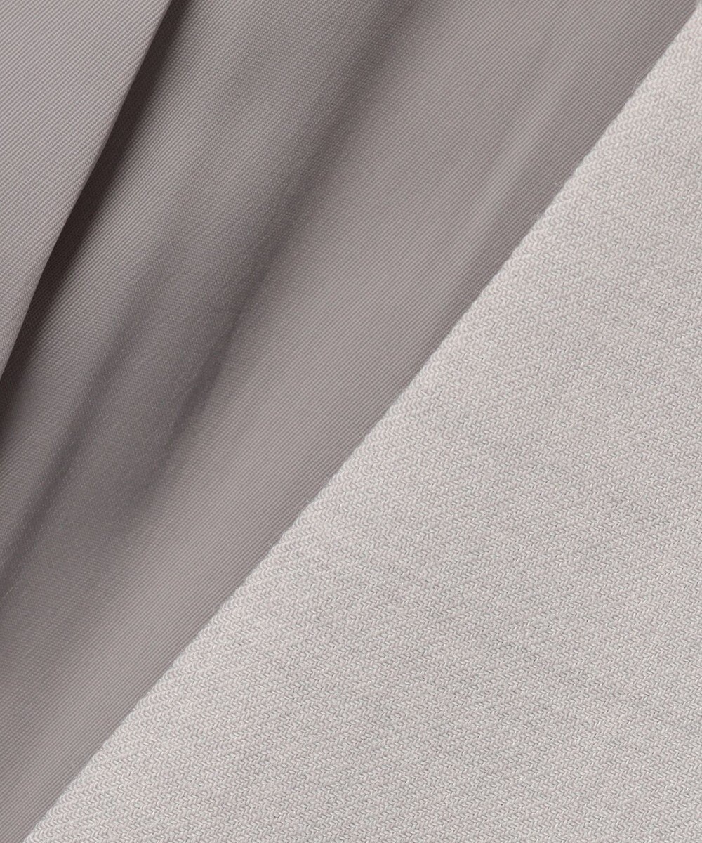 自由区 【セットアップ対応・洗える】ウールブレンドセットアップノーカラー ジャケット 