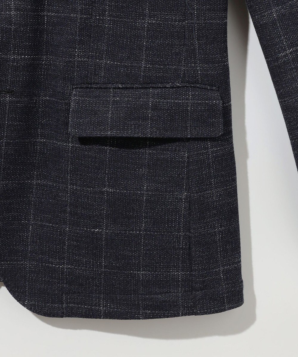 JOSEPH ABBOUD 【イタリア素材/軽量/ストレッチ】サマーツィードジャージーチェック プリント ジャケット 