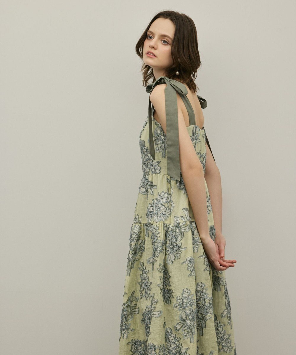 GRACE CONTINENTAL シアージャガードティアードワンピース 