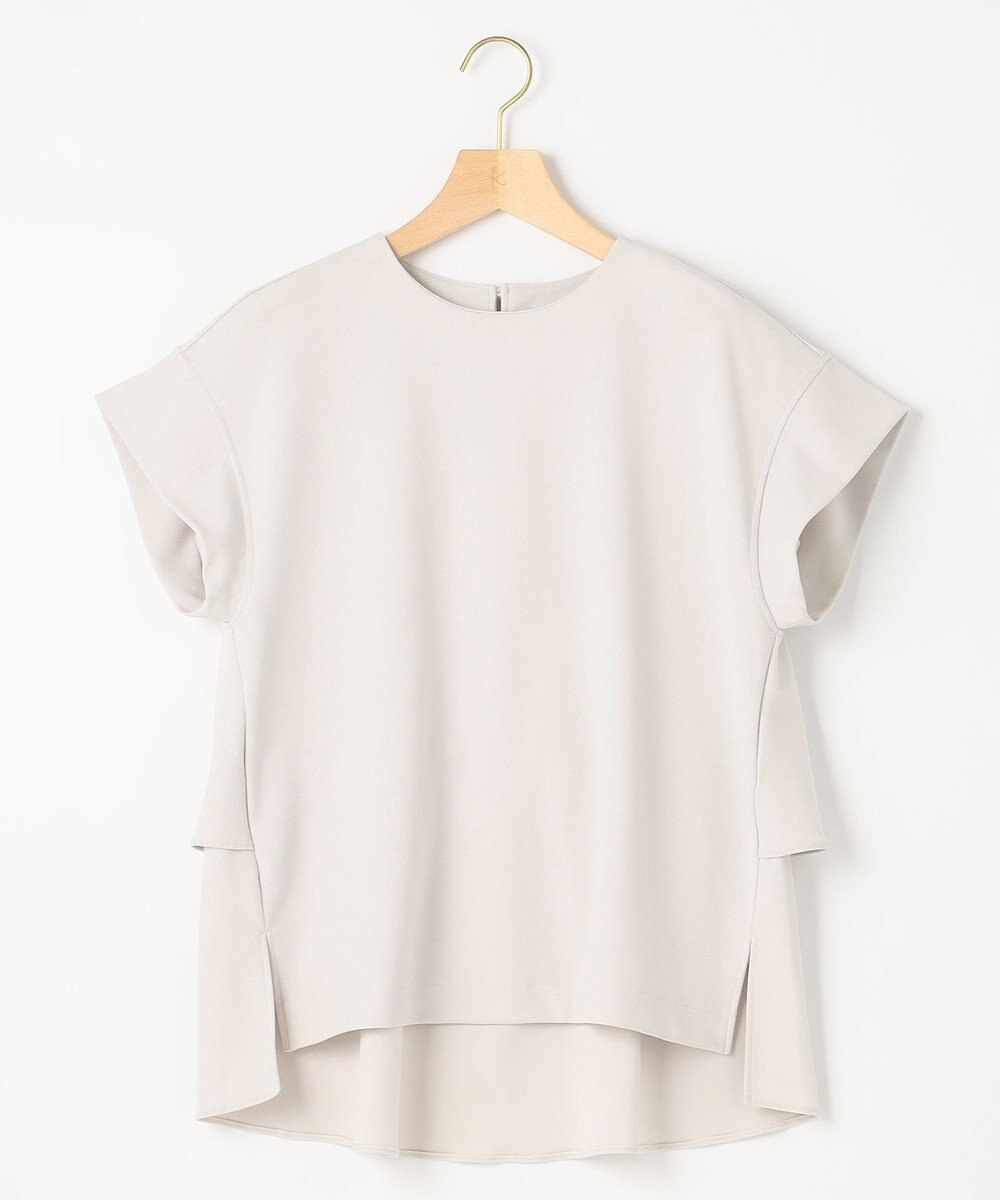 組曲 S 【吸湿・冷感・UVケア】ジョーゼットジャージーバックフリル Tブラウス 