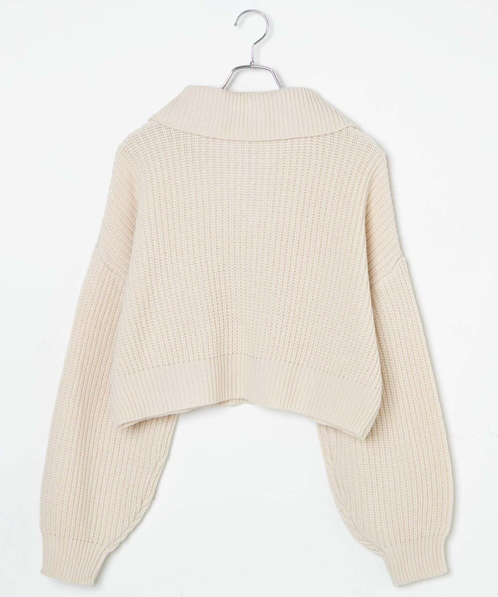 WEGO ハーフジップショートニットプルオーバー 