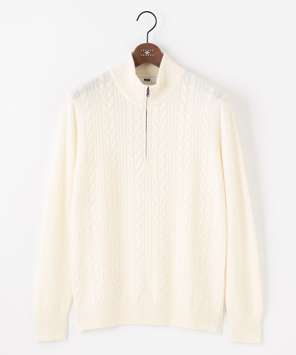 JOSEPH ABBOUD 【キングサイズ・暖か/軽量】カシミヤブレンド ハーフジップ ニット 