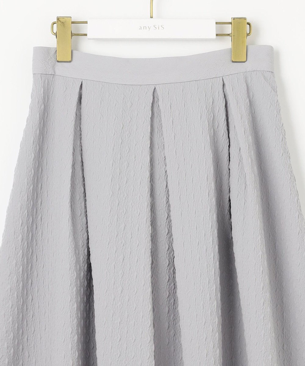 ANY SIS 【好印象企画】襟配色ニット×タックスカートセット 