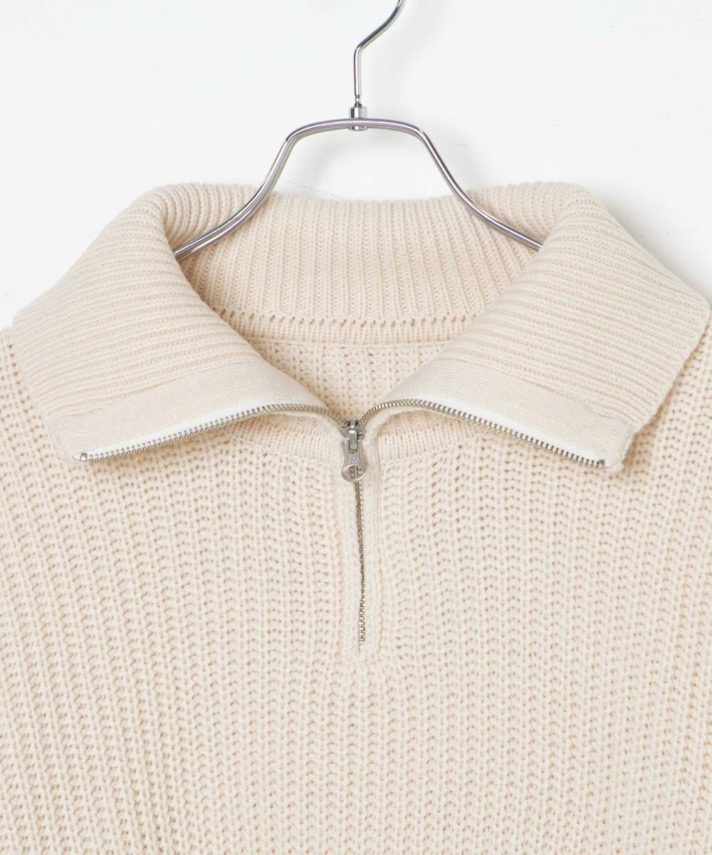 WEGO ハーフジップショートニットプルオーバー 