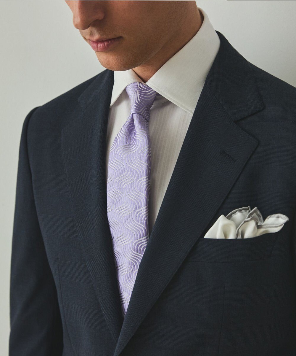 GOTAIRIKU 【形態安定】PREMIUMPLEATS_セミワイドカラー _織柄_通年ドレスシャツ(26年モデル) 