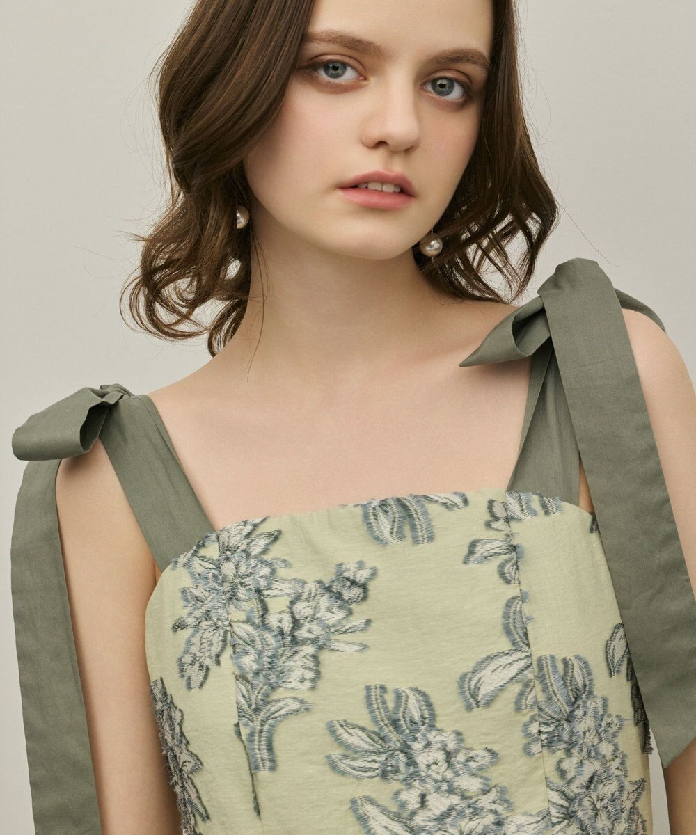 GRACE CONTINENTAL シアージャガードティアードワンピース 