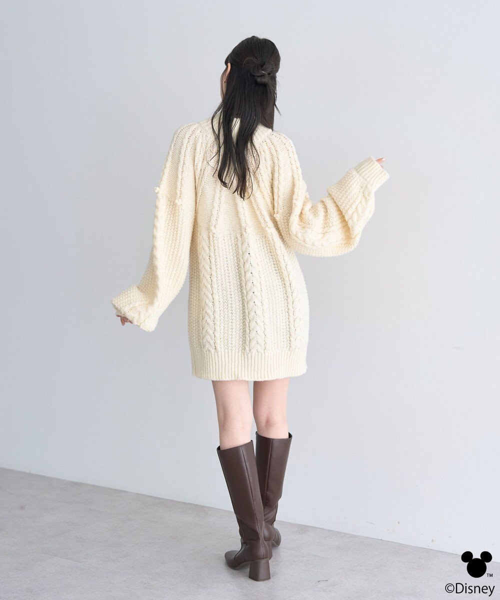 earth music&ecology 【予約】Disney/ポイントミッキーケーブルニット 