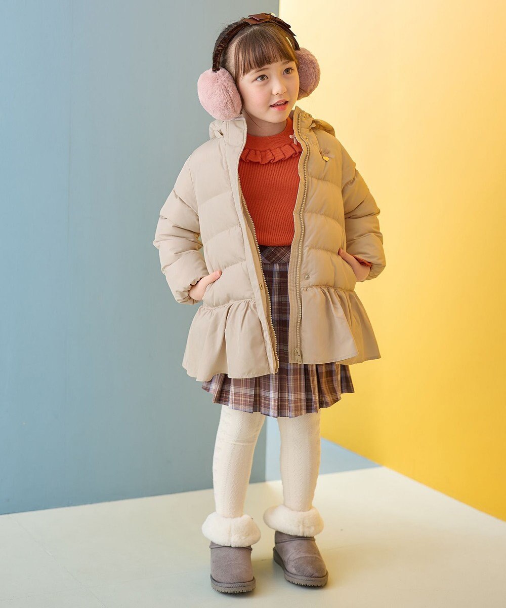 ANY KIDS チェック プリーツ スカパン 