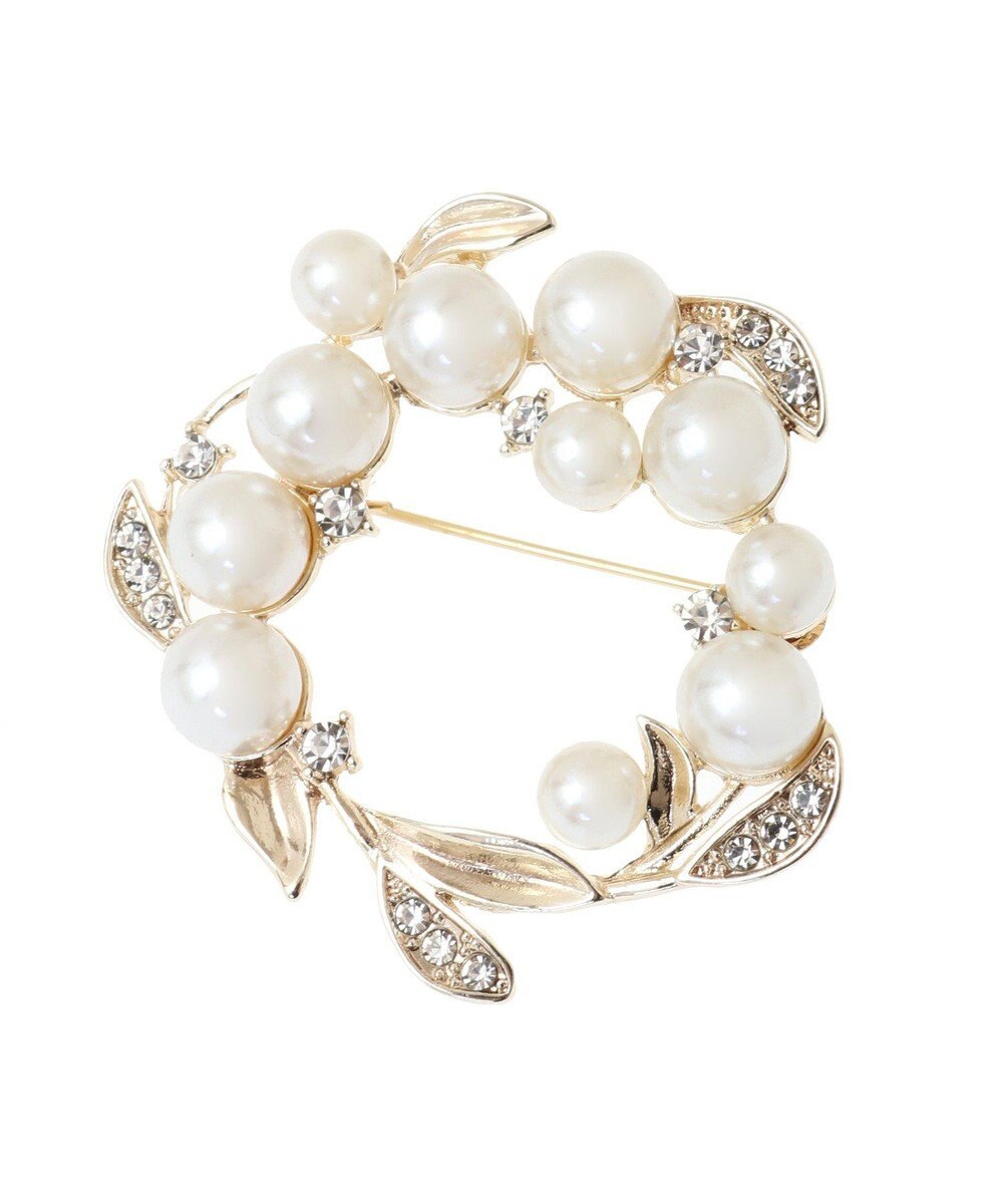 Green Parks ｅｖｅｒｙ　ｗａｌｋ．パールリーフブローチ 