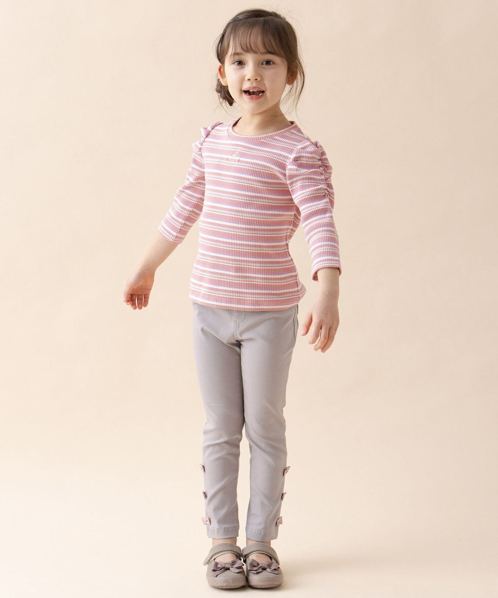 ANY KIDS 裾リボンストレート パンツ 