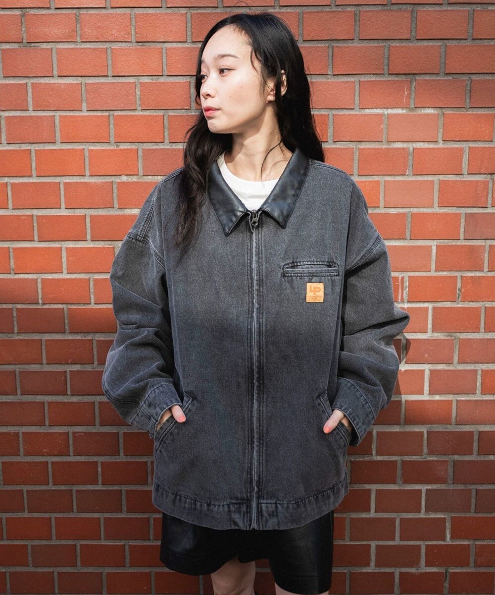 WEGO 【ユニセックス着用ITEM/MLサイズ展開】ワーカーズデニムZIPジャケット 