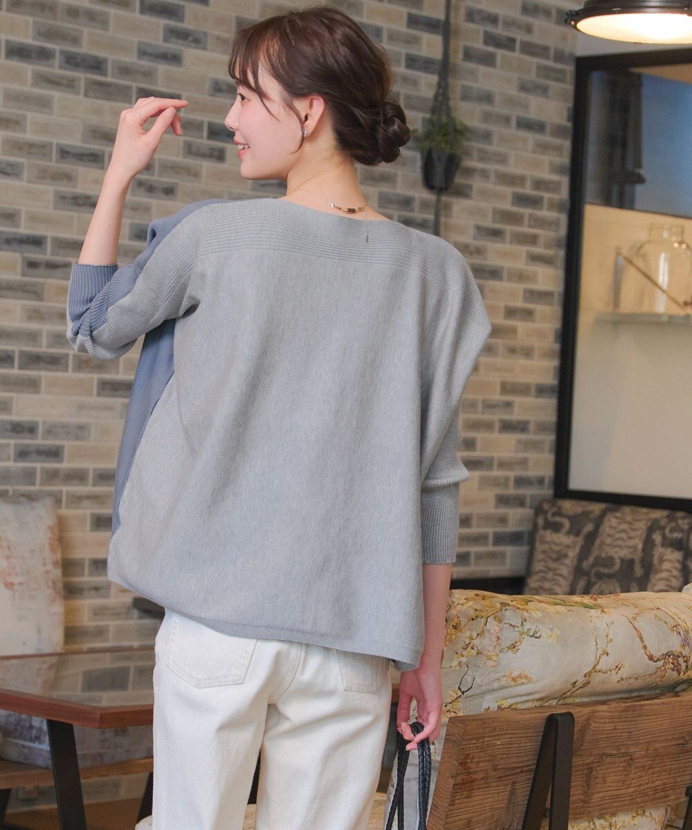 Tiaclasse 前後2wayバイカラーニットプルオーバー 