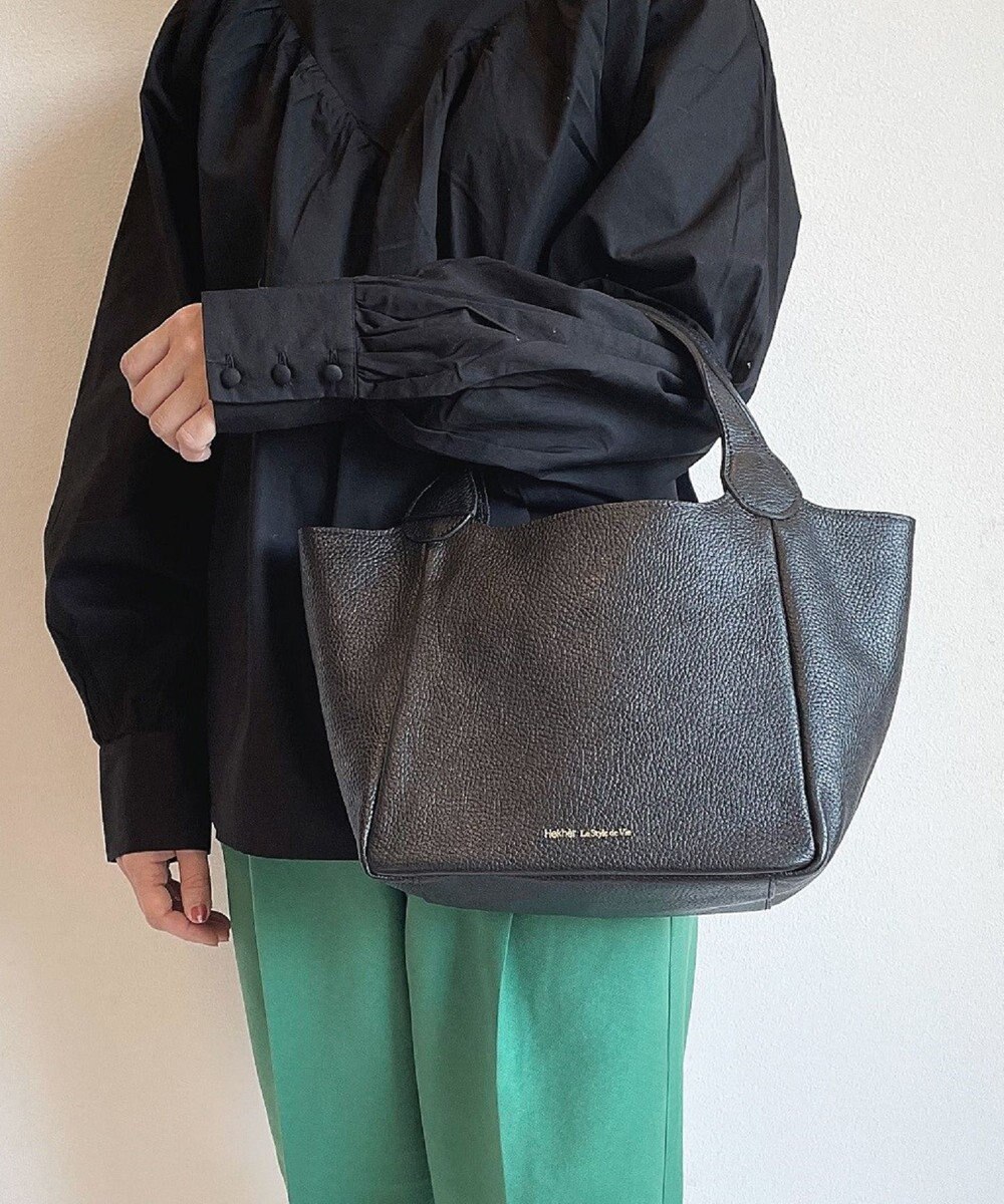 Hekhèr Le Style de Vie 【日本製/セレモニーにも】シュリンクレザー ハンドバッグ small 