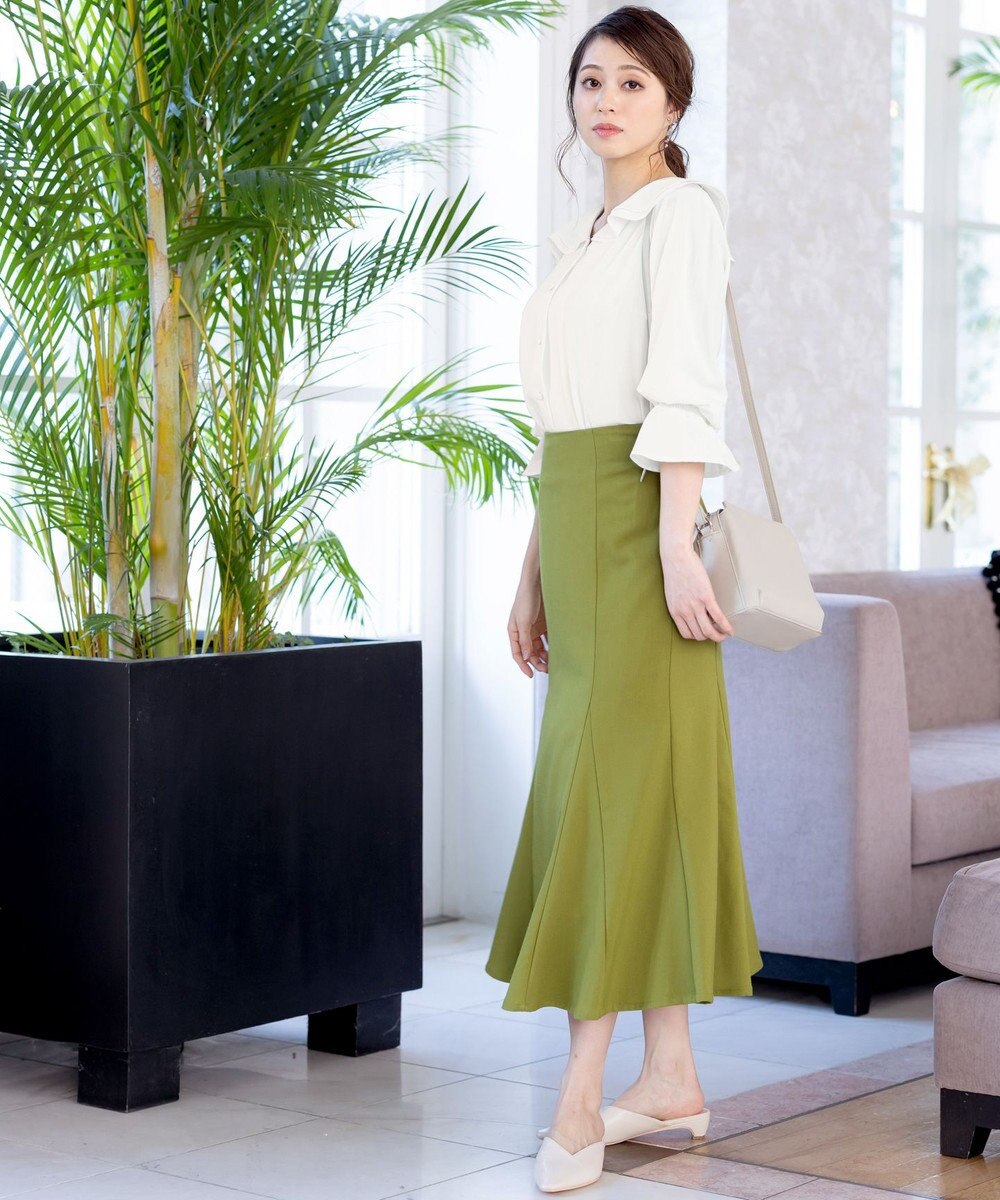 Tiaclasse 【洗える】フレアカラーブラウス 