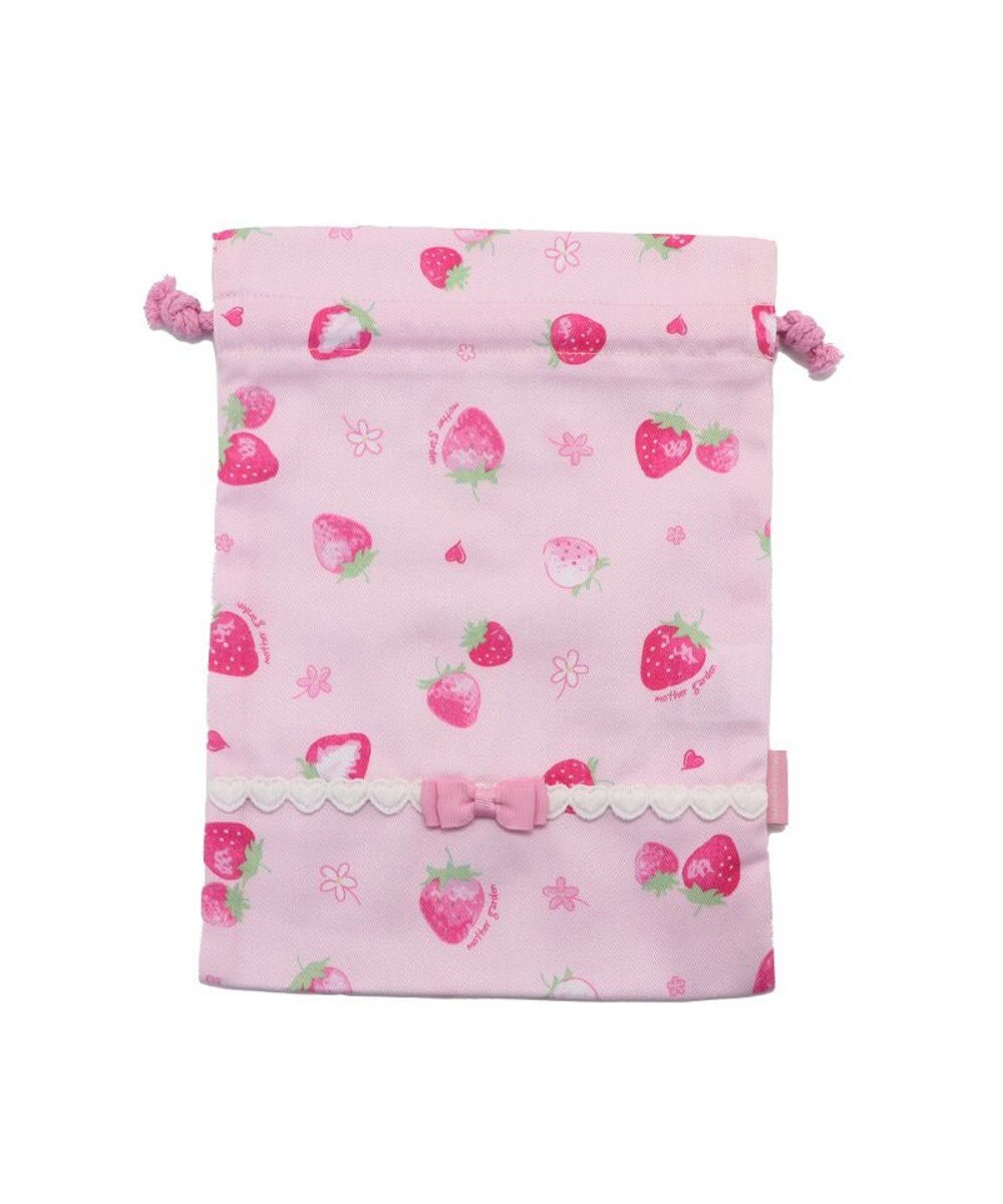 Mother garden マザーガーデン 野いちご 巾着 《スケッチ柄》 Sサイズ 20cm×27cm 