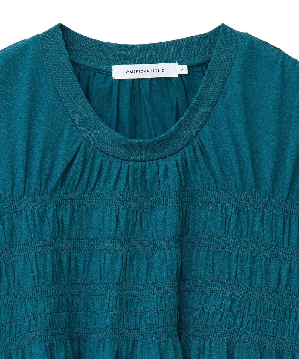 AMERICAN HOLIC シャーリング半袖フレアプルオーバー 