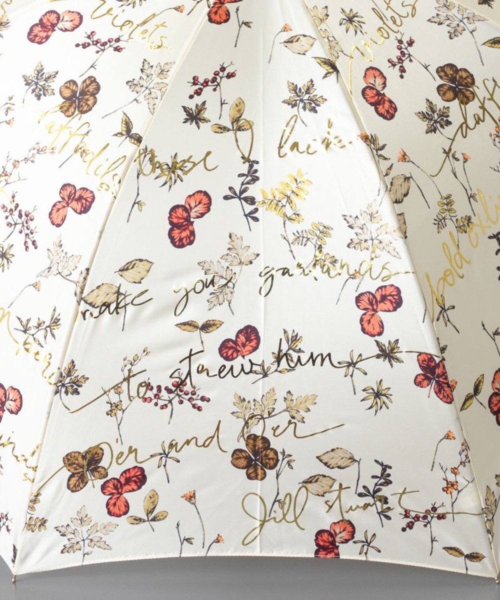 AURORA ジルスチュアート　ボタニカル箔文字プリント長傘 