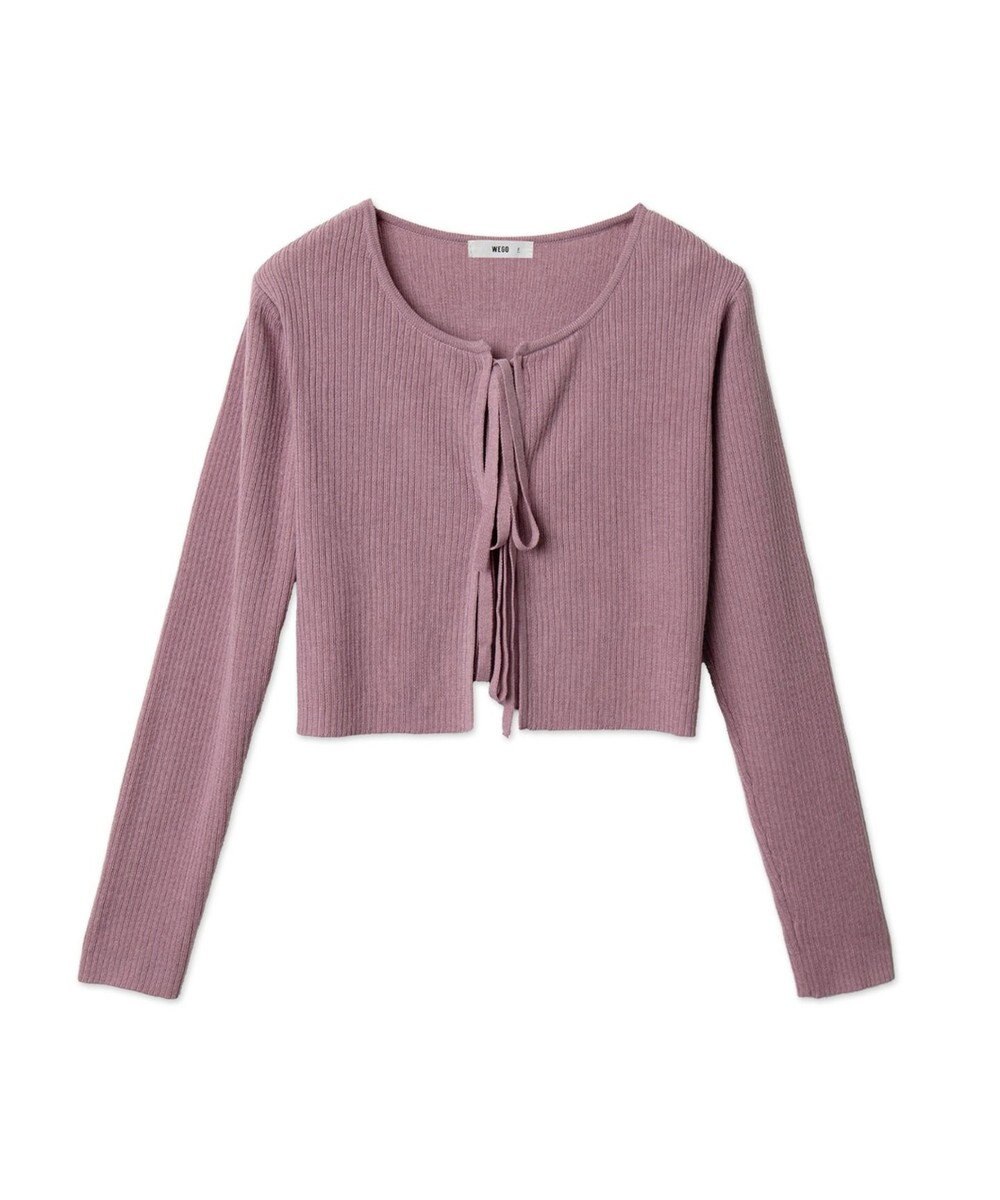 WEGO リボンリブカーディガン 