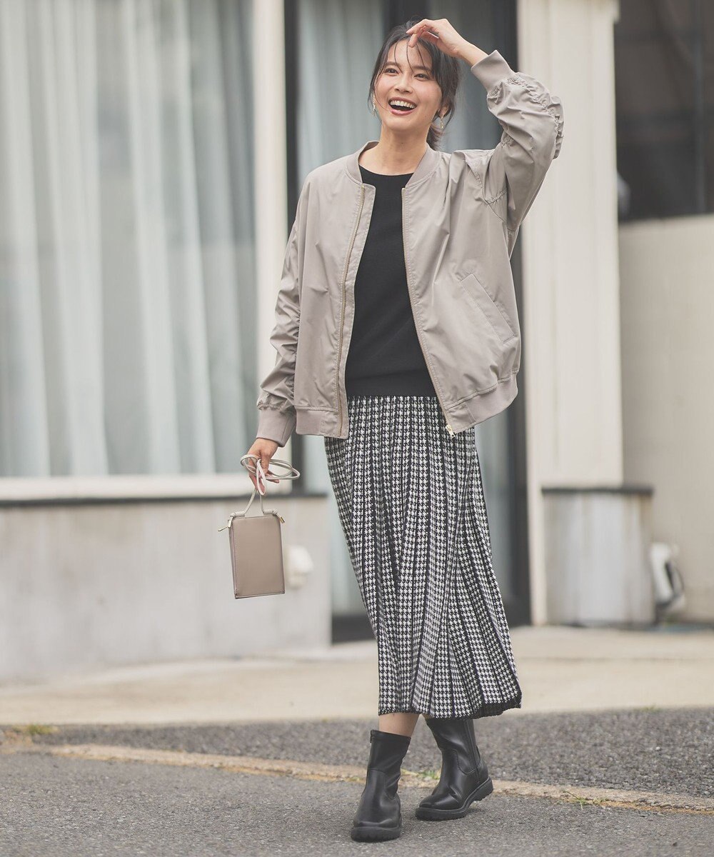 ANY 【洗濯機可能/撥水】MA-1 ギャザーブルゾン 