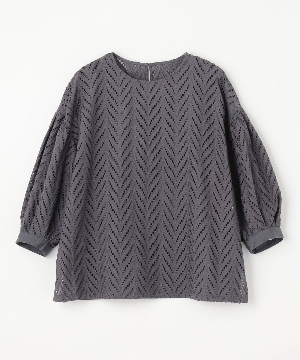 ANY 【洗濯機可】エンブロイダリーブラウス 