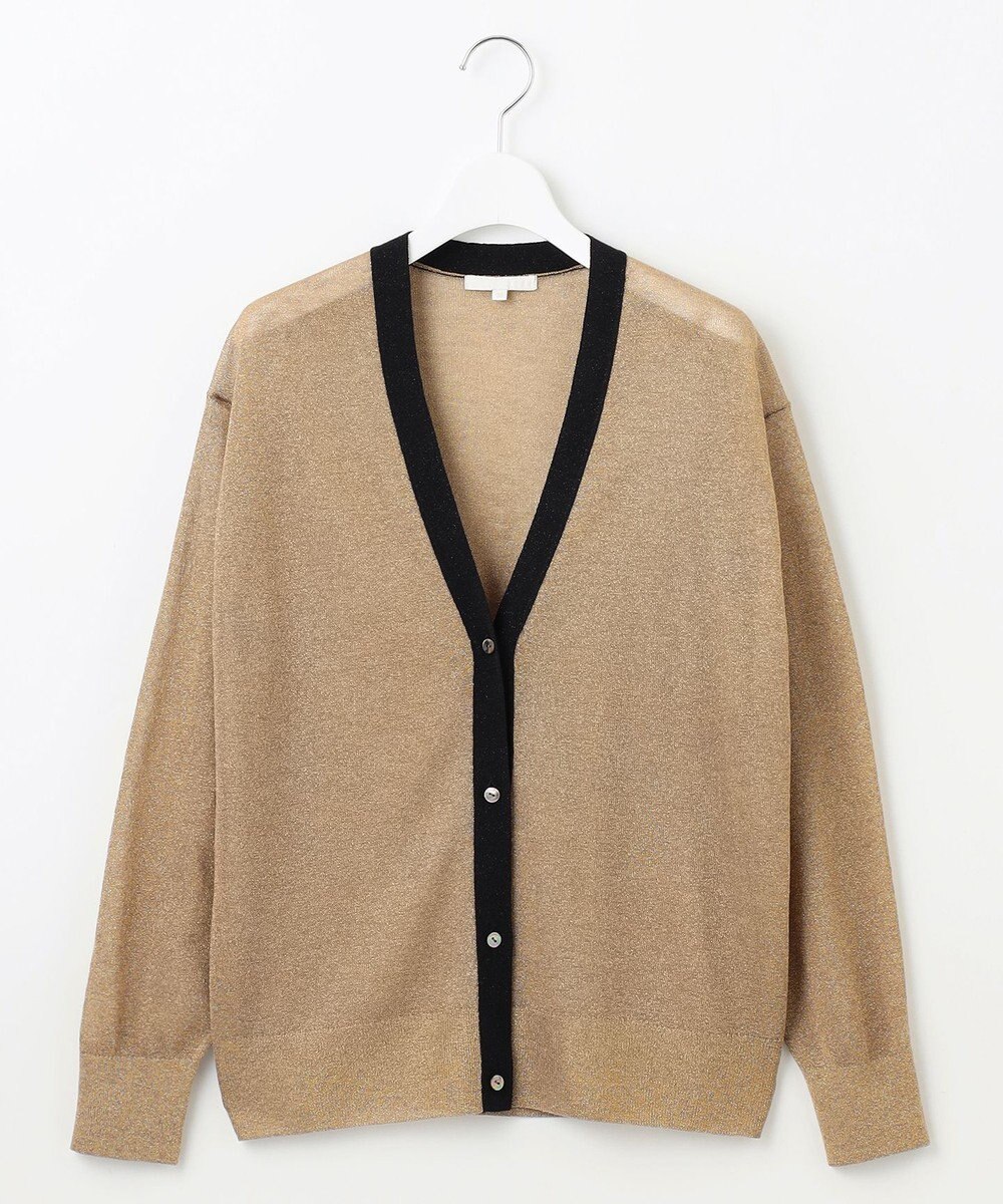 自由区 L 【アンサンブル対応・洗える】ラメシアー カーディガン 