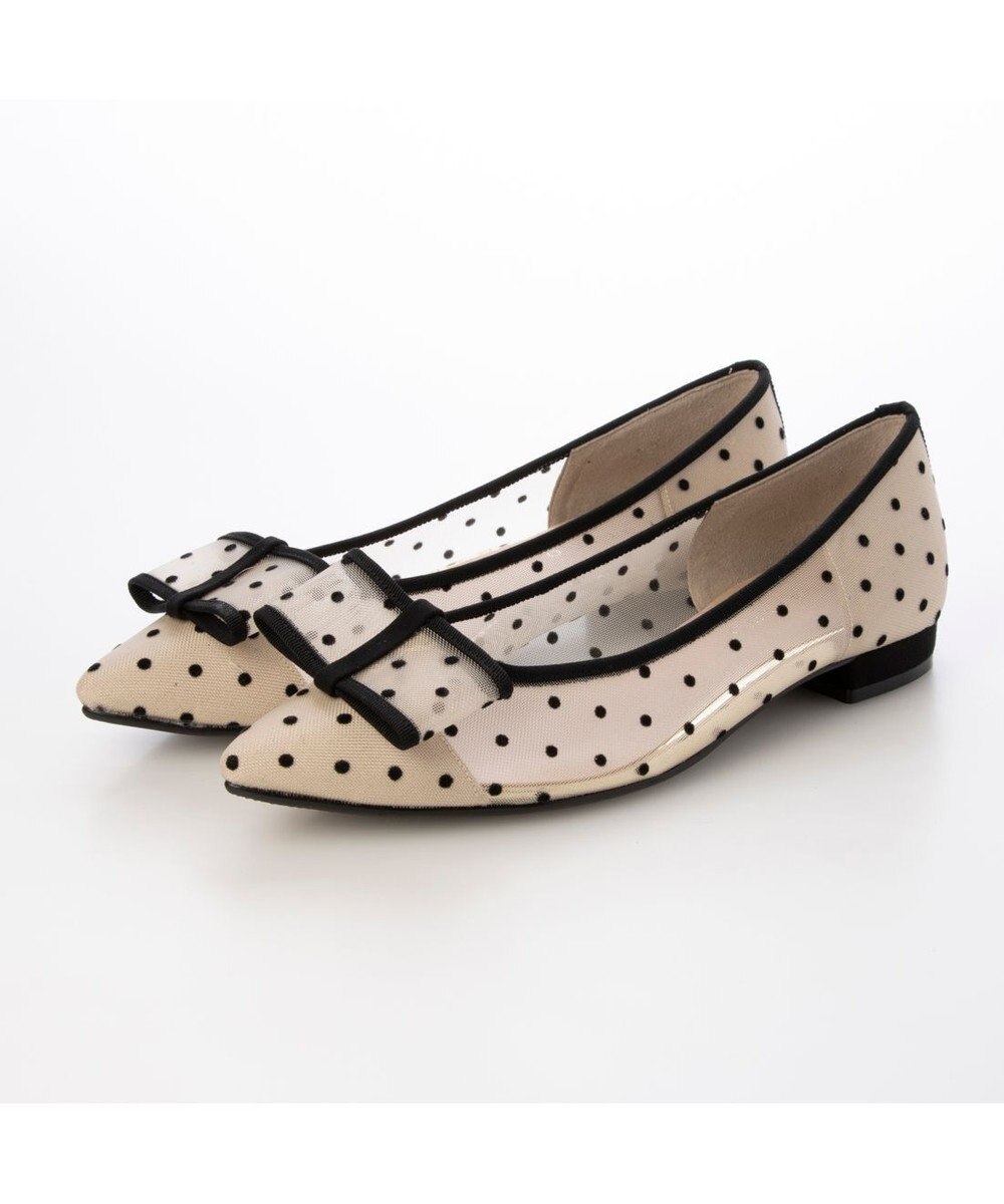 MODE ET JACOMO <carino>ドットチュールパンプス 