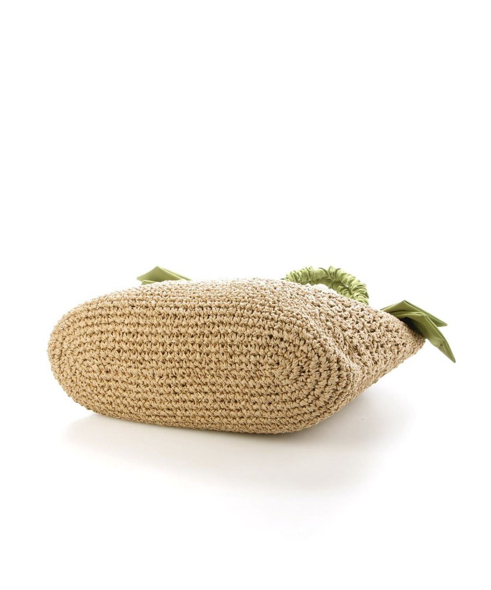 UNBILLION カシュカシュ cachecache / 下がりリボン柄編みトート カゴバッグ 