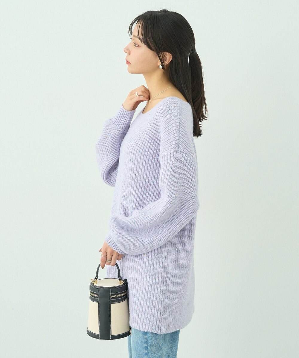 earth music&ecology カラーネップスパンコールニットチュニック 