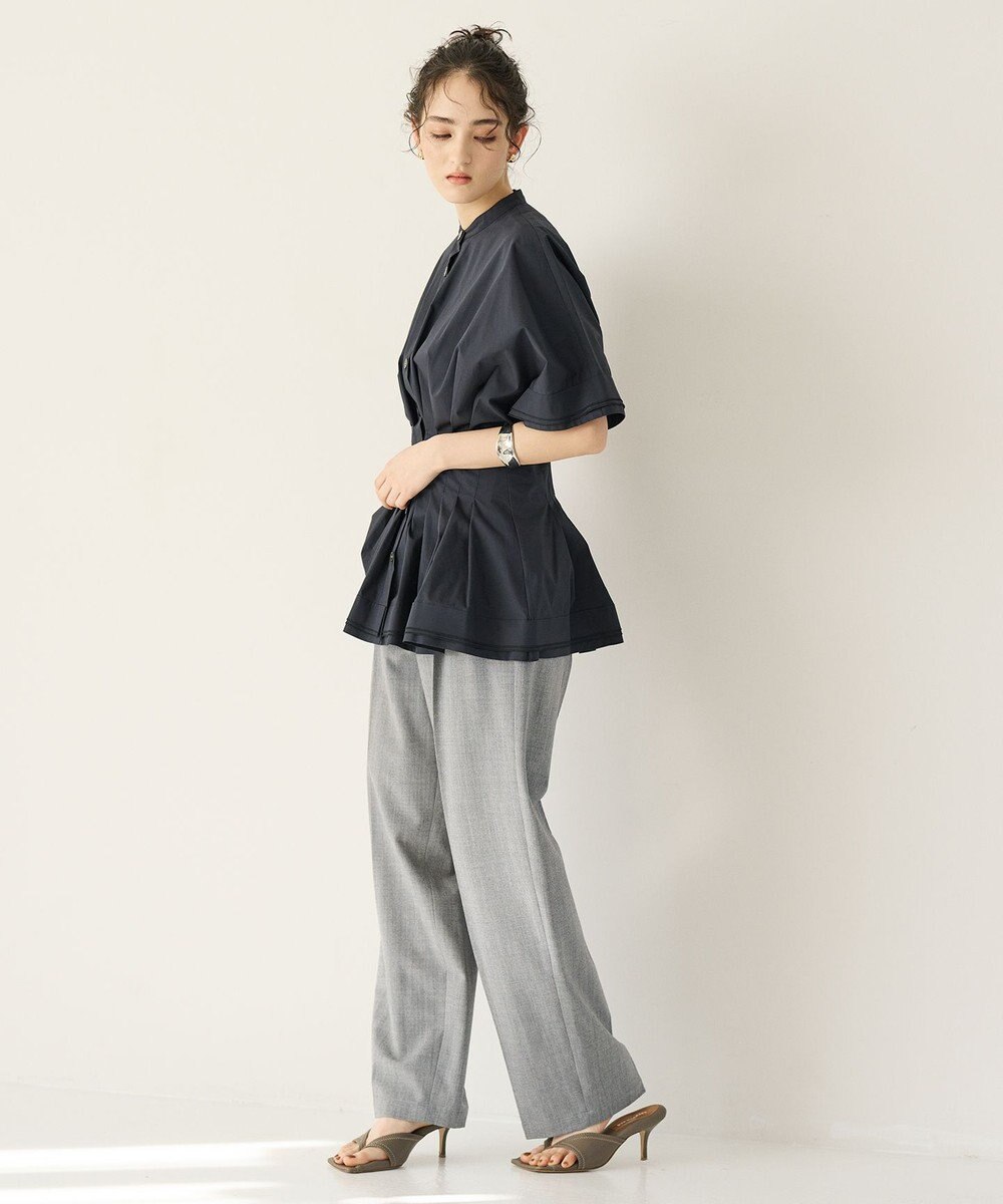 #Newans ナローウエストデザインブラウス 