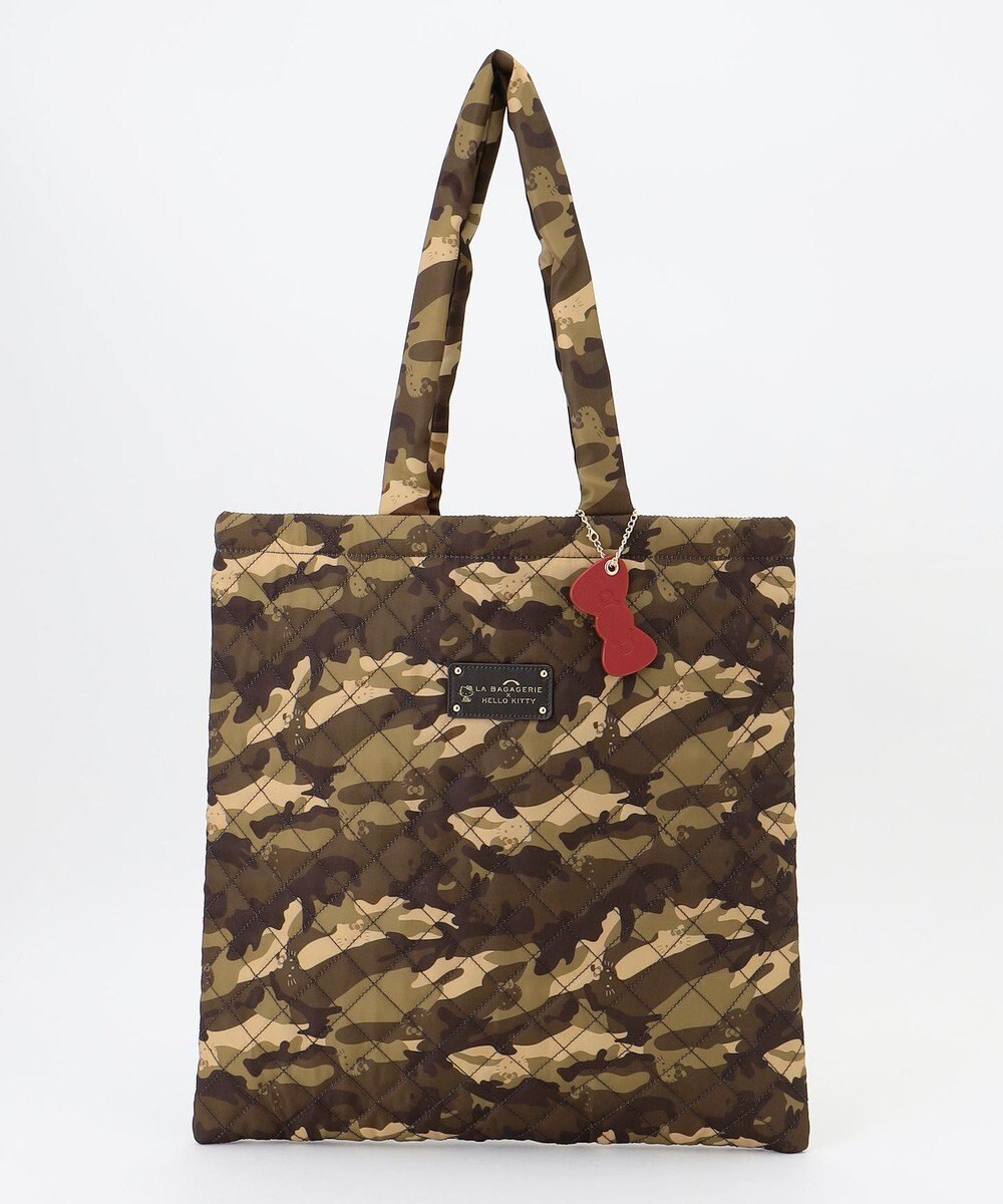 LA BAGAGERIE 【LA BAGAGERIE×HELLO KITTY】リボンチャーム付き　キルティングトート 