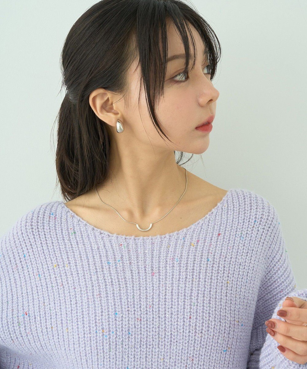 earth music&ecology カラーネップスパンコールニットチュニック 