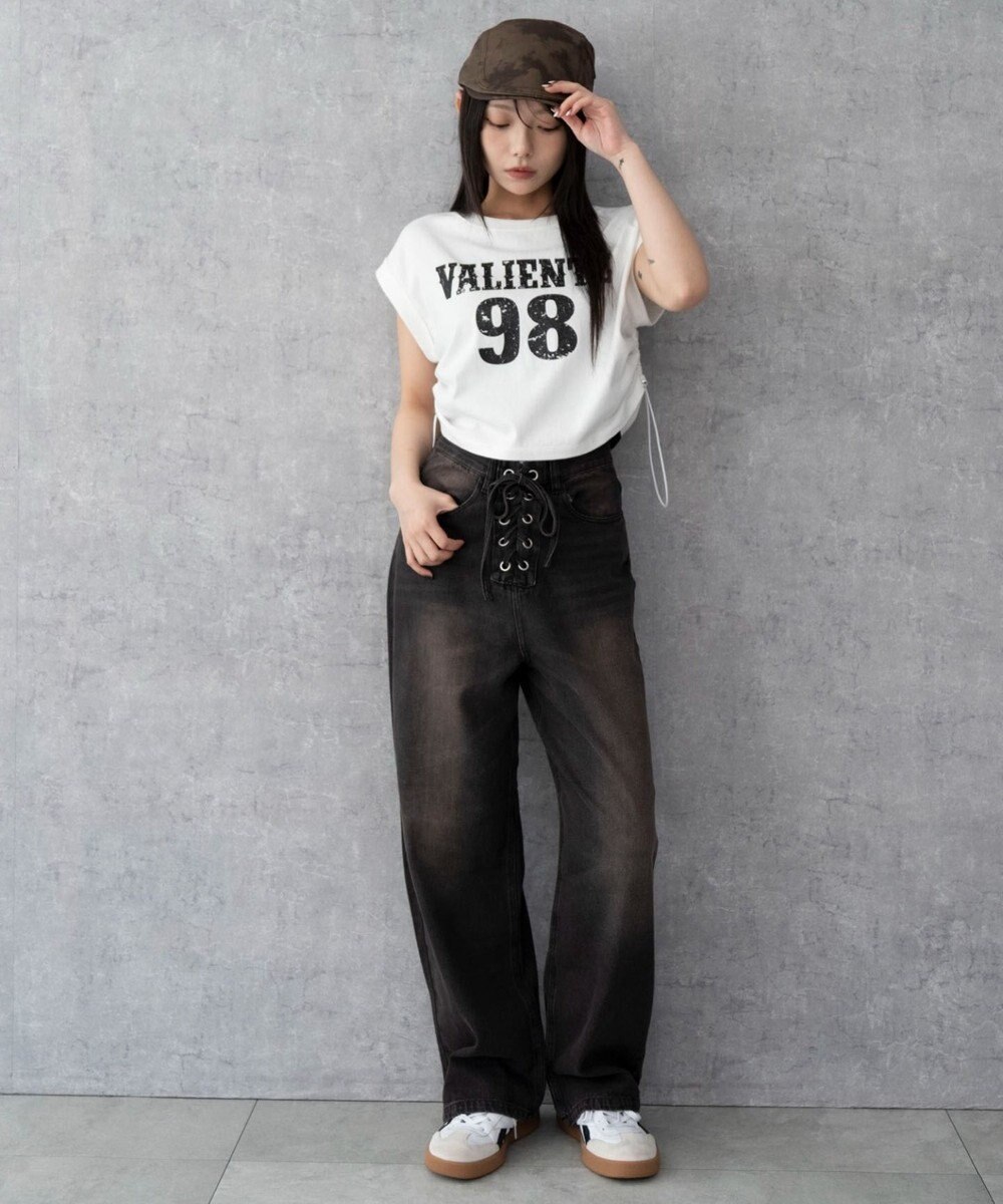 WEGO レースアップデニムパンツ 