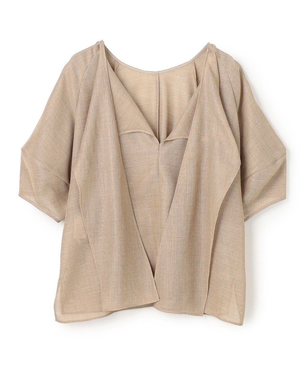 BEIGE， LIATRIS / バックリボン ハーフスリーブブラウス 