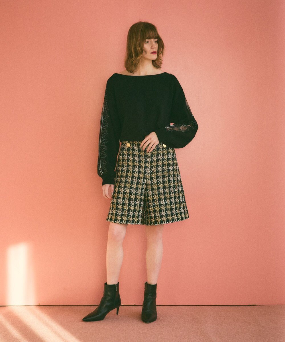 GRACE CONTINENTAL レーススリーブトップ 