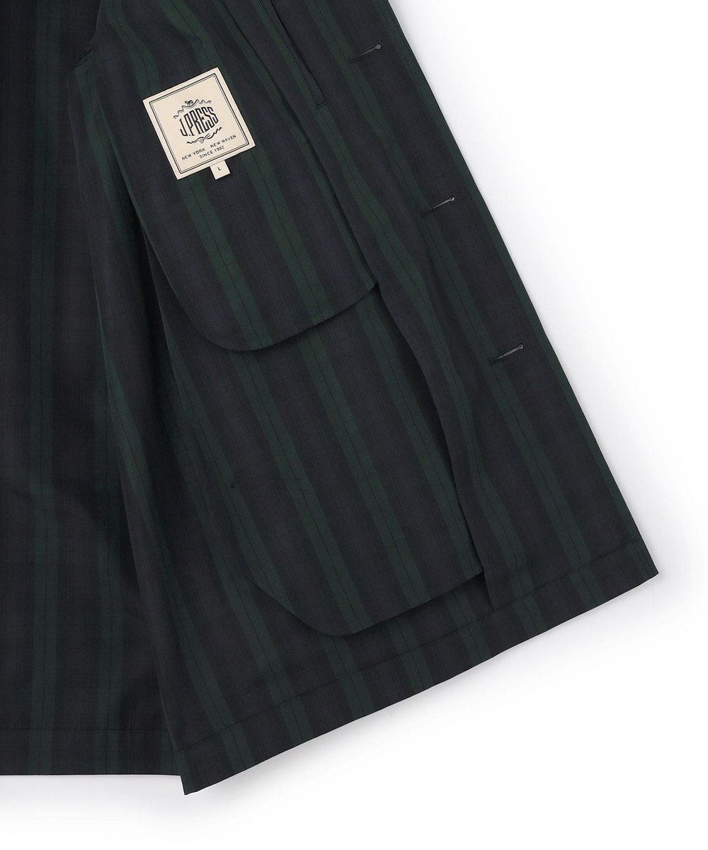 J.PRESS MEN 【オンオフ兼用 / ストレッチ / 撥水 / 洗える】トリコット3レイヤーバルマカンショートコート / フードデタッチャブル 