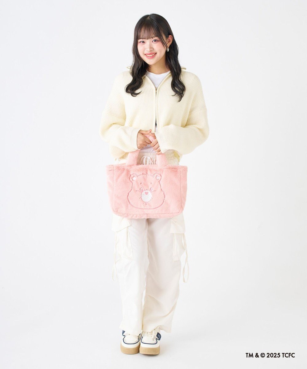 MOONBAT Care Bears(ケアベア) フェイクファーバッグ A4サイズ 手洗い可能 