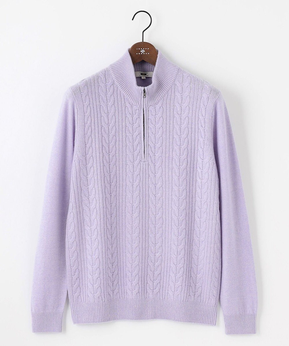 JOSEPH ABBOUD 【キングサイズ・暖か/軽量】カシミヤブレンド ハーフジップ ニット 