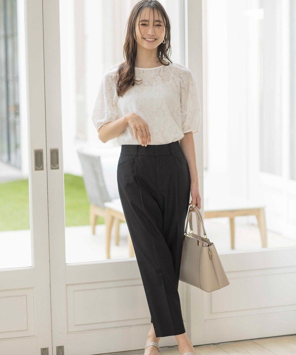 ANY SIS 【接触冷感・UVカット・撥水】クールタッチテーパード パンツ 