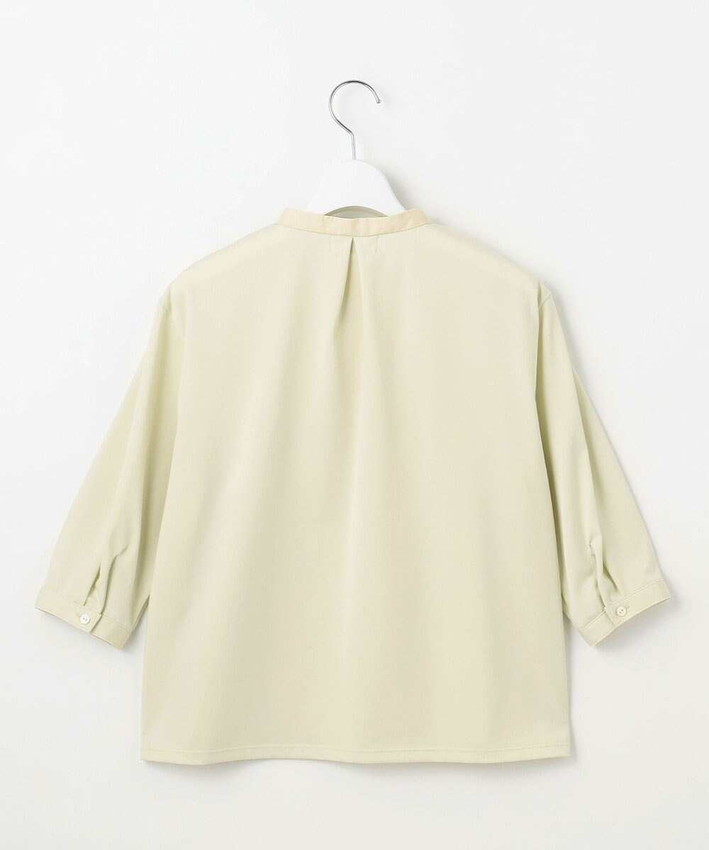 J.PRESS LADIES L 【洗える】エンブロシャツジャージー ブラウスライク カットソー 