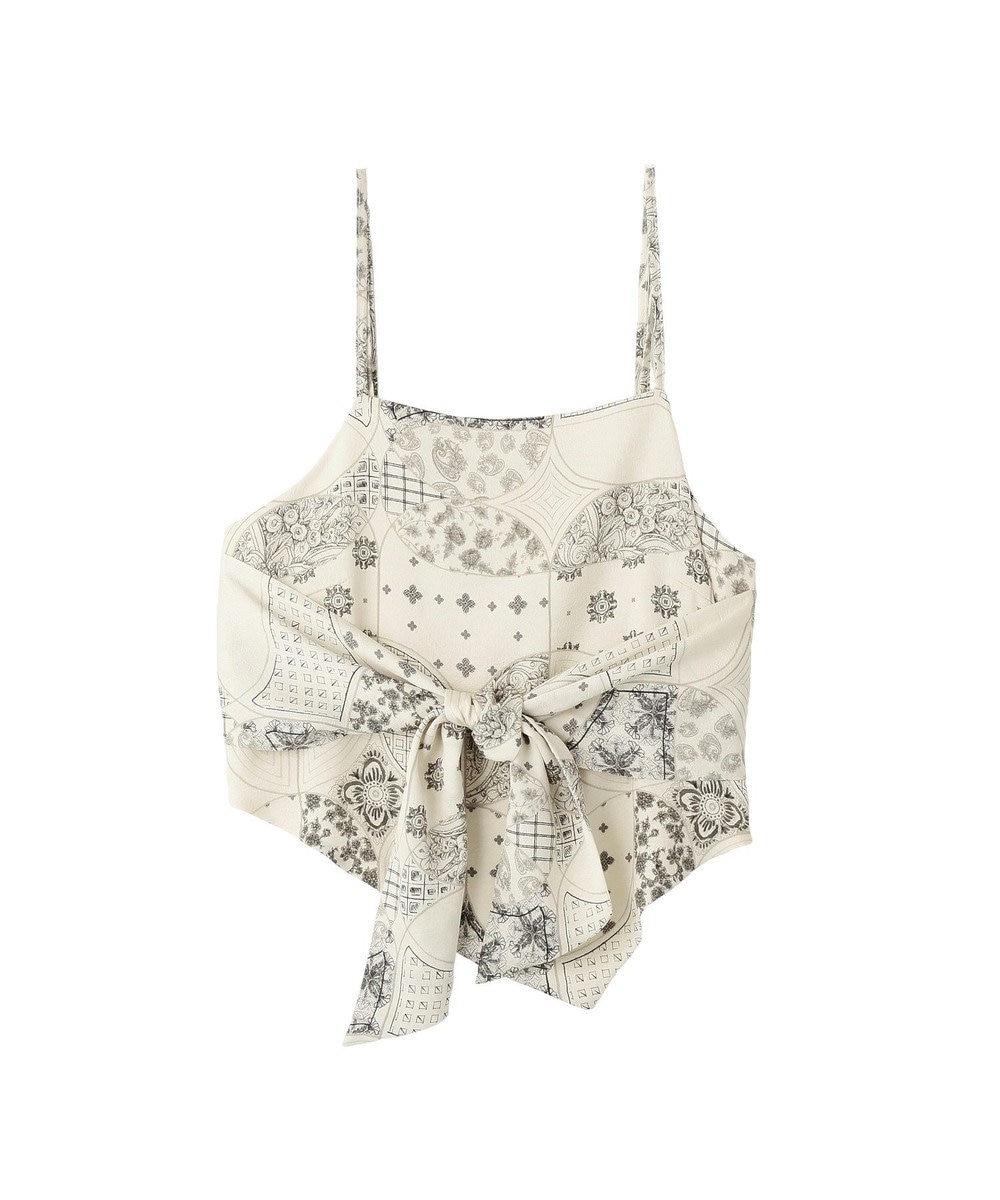 YECCA VECCA スカーフ柄オーバーキャミ 