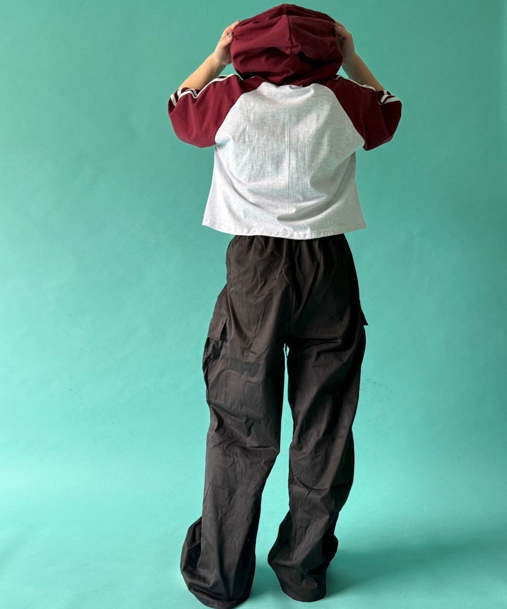 WEGO フーデッドラグランT 