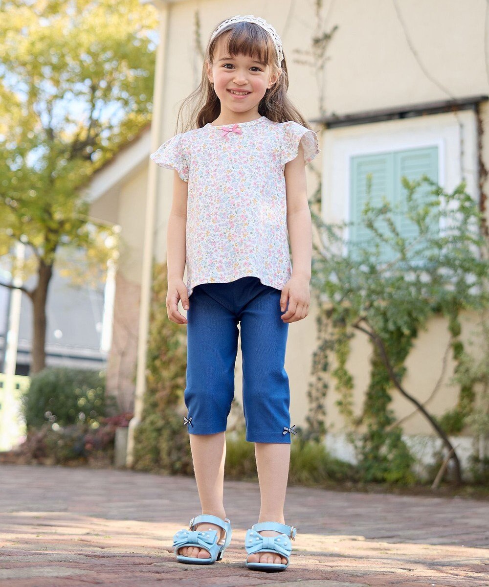 ANY KIDS 小花柄 プリント Tシャツ 