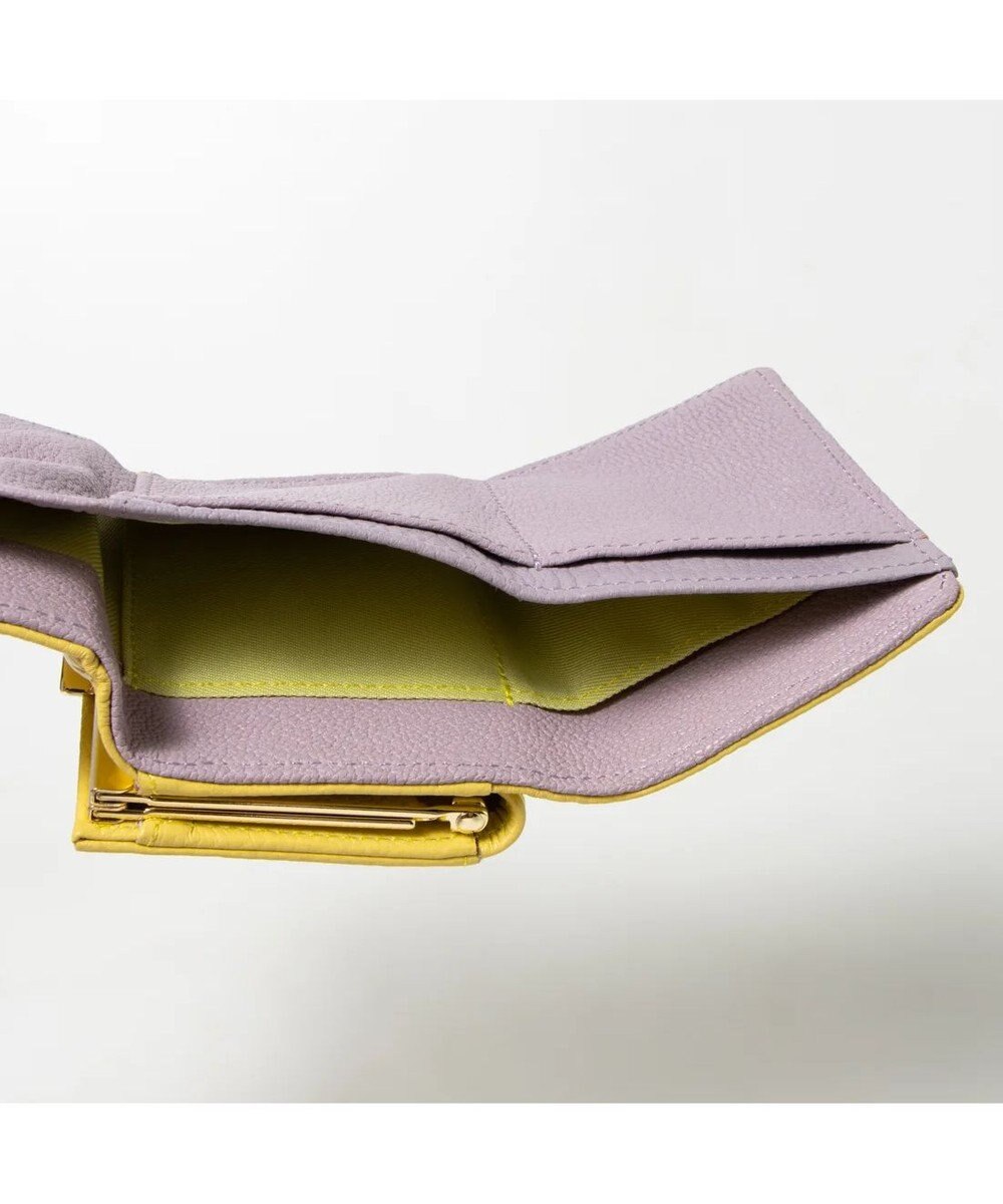 UNBILLION perche カラーコンビ3つ折り外ガマウォレット 