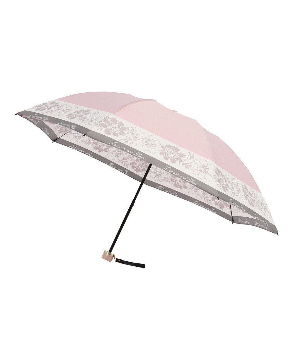 MOONBAT LANVIN en Bleu 折りたたみ傘 サテンプリントフラワー 